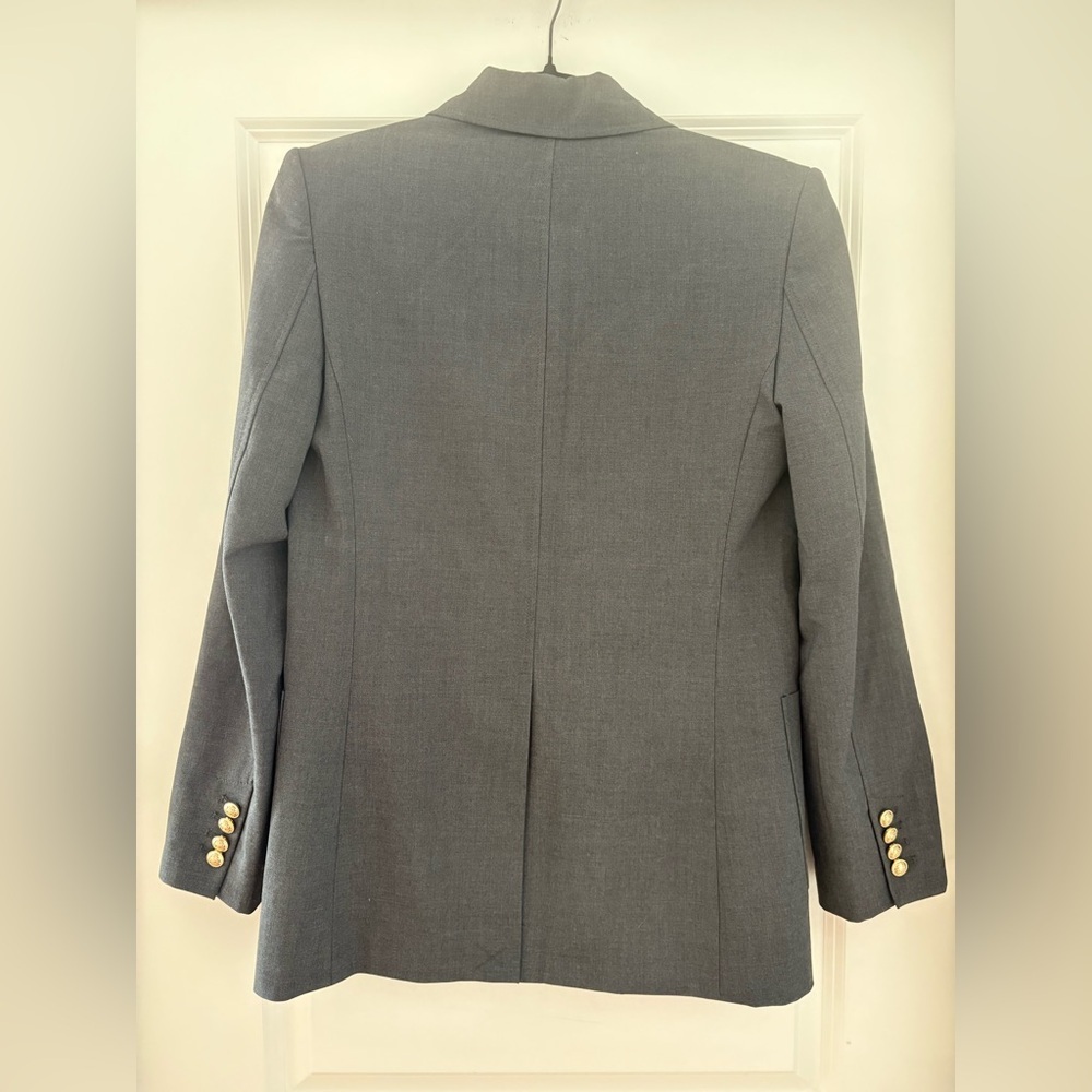 Zara Dark Grey Gold Button Blazer – Size Small - Picture 6 of 14